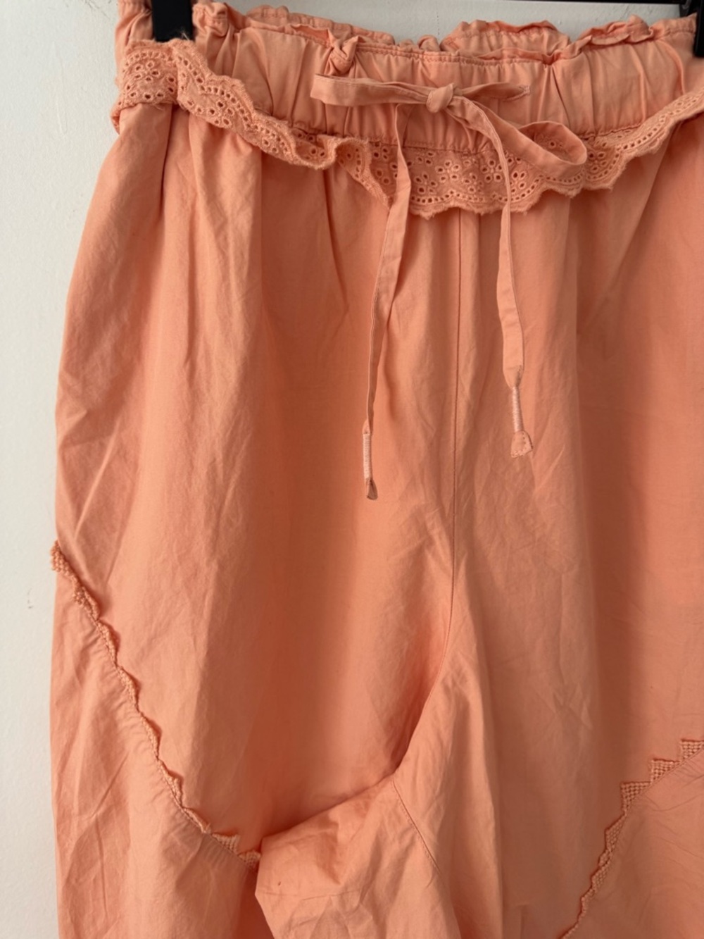 Free People Beach Life Peach Cotton Harem Pants and Swing Tank Set XS - Picture 8 of 11